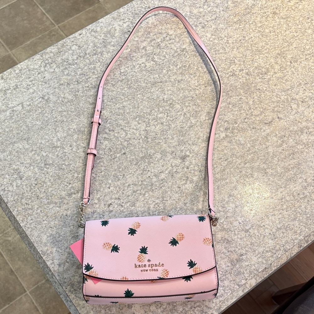 Kate Spade Small Staci Crossbody Bag with pineapple print